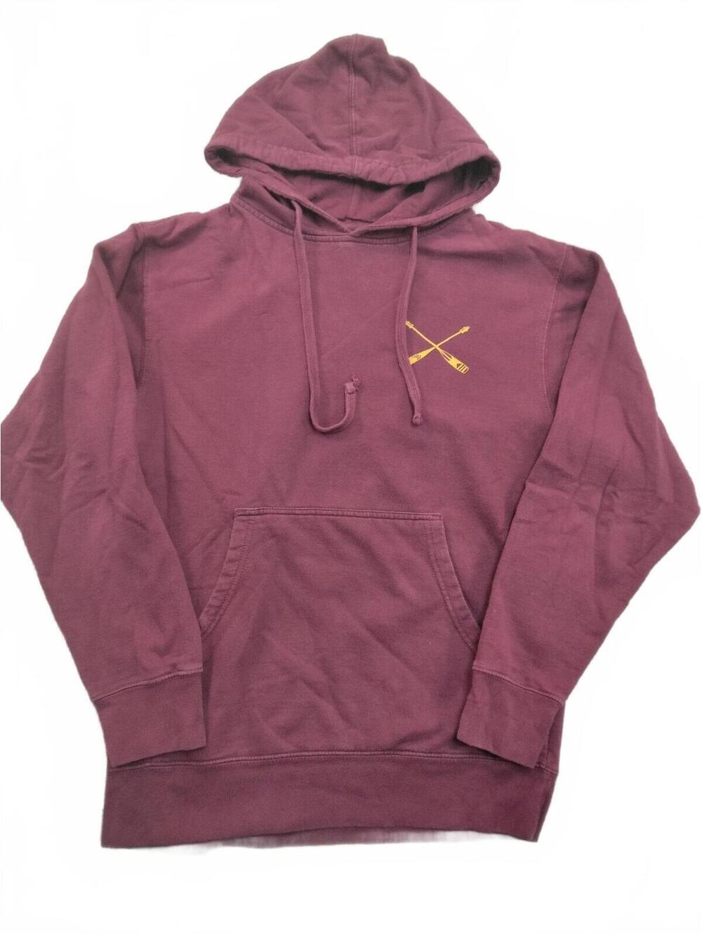 Pendleton Small Woolen Mills Hoodie Sweatshirt Mens Maroon Burgundy Crossed Oars